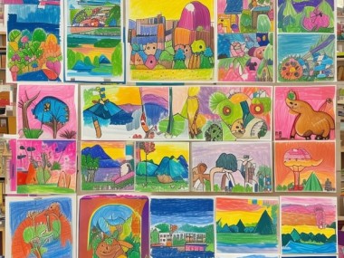 童趣盎然，一年级硬笔书画展
