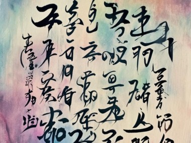 墨舞情长壁纸，书法表白字浪漫演绎