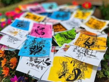 一年级新生硬笔书画作品校园盛放