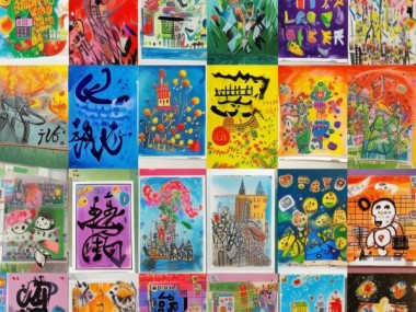 二年级学子硬笔书画展，创意无限，童真绽放