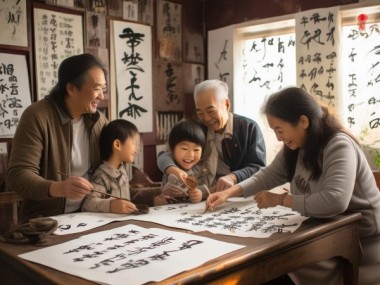 翰墨飘香，书法家一家人的温馨时光