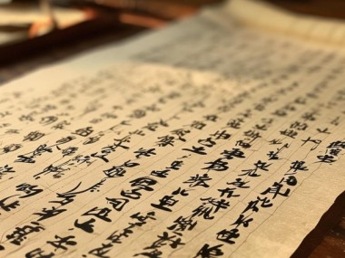 十字内行书，书法作品中的流转韵味与文化气息