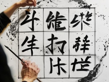 墨舞九宫，九宫格书法动态之美赏析