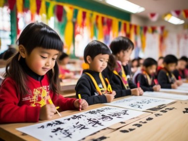 一年级学子迎新年硬笔书法展风采