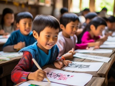 一年级硬笔书写，家乡书画童趣满溢