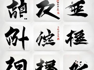 九宫格书法动态素材，解码书法艺术的独特魅力
