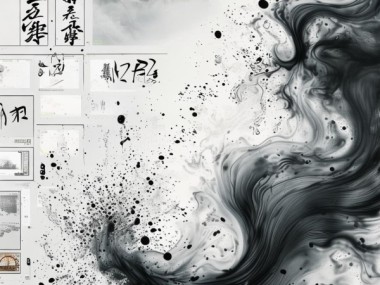 水墨韵动，PPT模板下载与创意书法应用揭秘