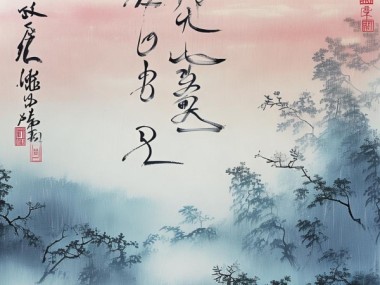 晨曦翰香，卷轴画动态中的书法艺术之美