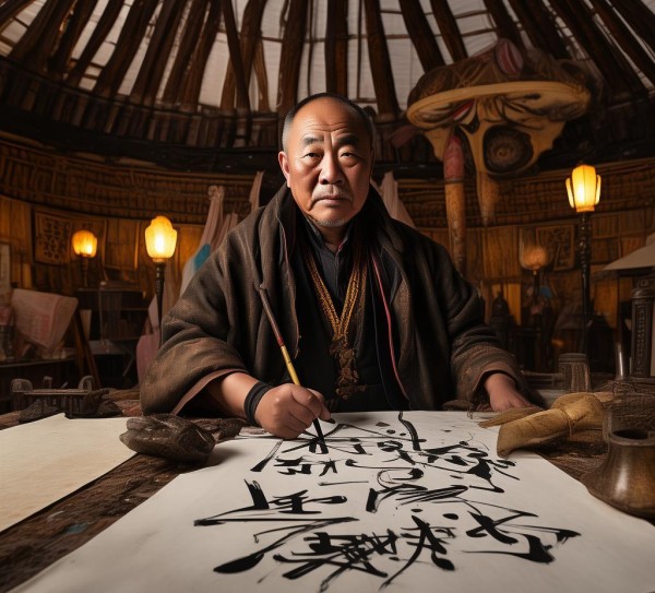 内蒙古书法名家中心主任揭秘，书法界领军人物揭晓,内蒙古书法名家中心主任揭秘，书法界领军人物揭晓,书法艺术,书法名家,书法展,第1张