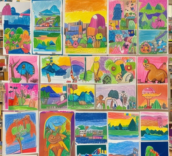 童趣盎然，一年级硬笔书画展,童趣盎然，一年级硬笔书画展,书法艺术,硬笔书法,第1张