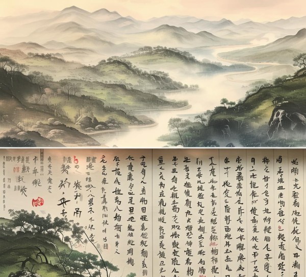 山川黛色韵，书法艺术美——全诗行书法赏析,山川黛色韵，书法艺术美——全诗行书法赏析,书法艺术,书法,第1张