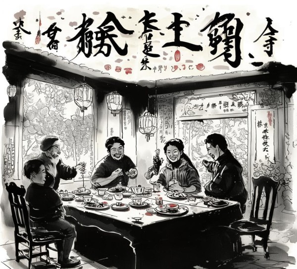 新春韵味，水墨书法年三十动态图，传统艺术现代演绎,新春韵味，水墨书法年三十动态图，传统艺术现代演绎,书法,生活,传统艺术,第1张
