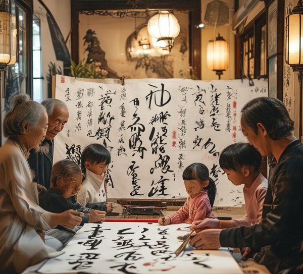 翰墨颂家福——书法艺术中的美好家庭生活画卷,翰墨颂家福——书法艺术中的美好家庭生活画卷,书法艺术,书法,生活,第1张
