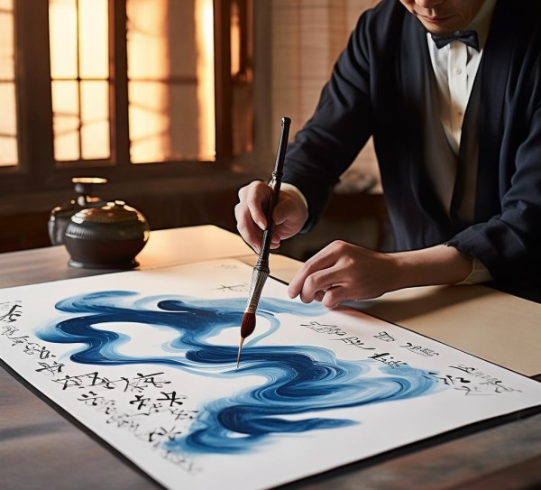 墨舞流云，行书两点水书法艺术赏析,墨舞流云，行书两点水书法艺术赏析,书法艺术,书法,第1张
