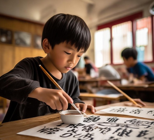 六年级学子挥毫泼墨，书法知识魅力在校园绽放,六年级学子挥毫泼墨，书法知识魅力在校园绽放,书法,书法艺术,生活,第1张
